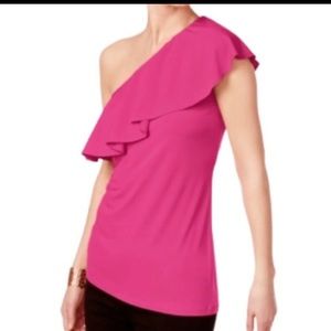 Inc. one shoulder ruffle top NEW